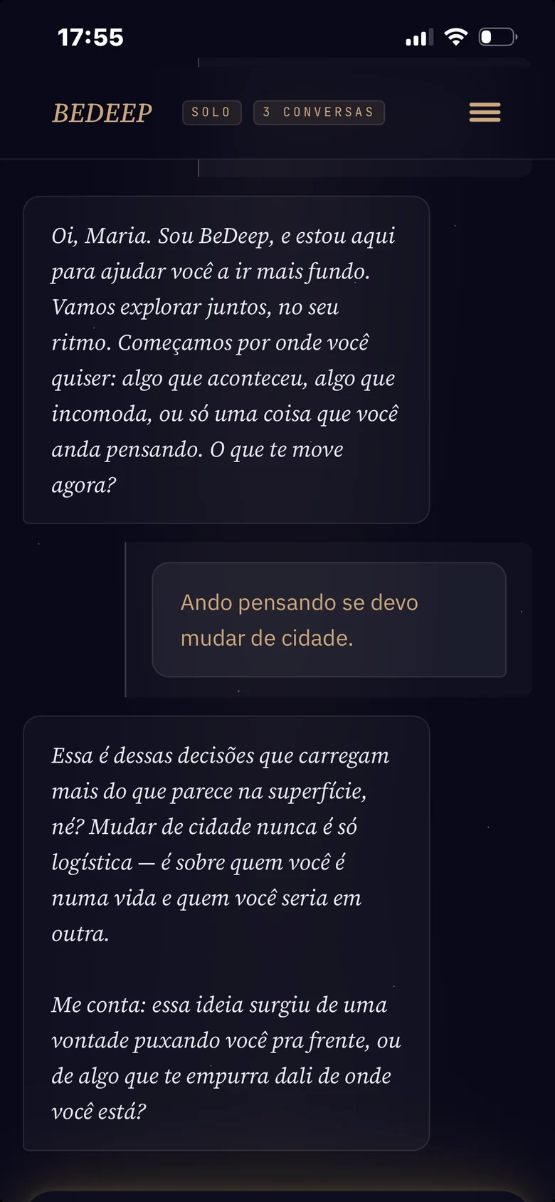Uma primeira conversa