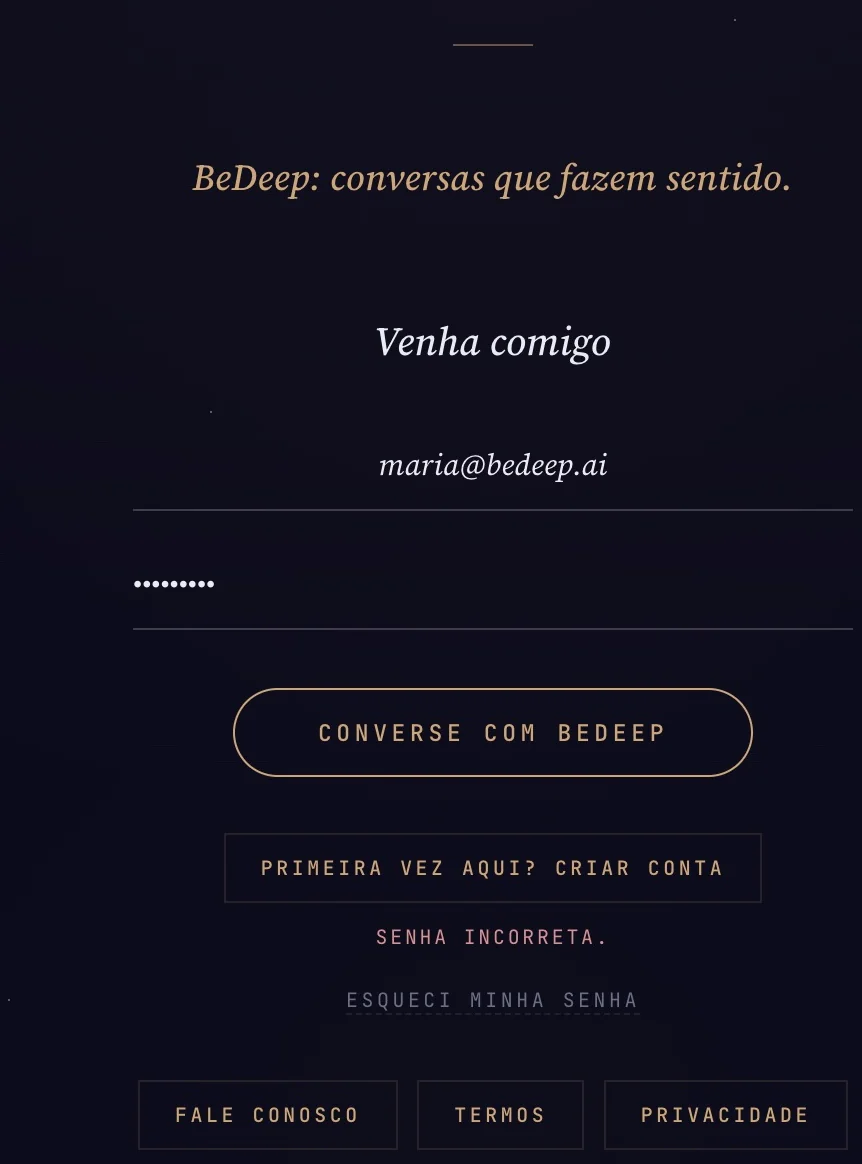 Entrar e "Esqueci minha senha"