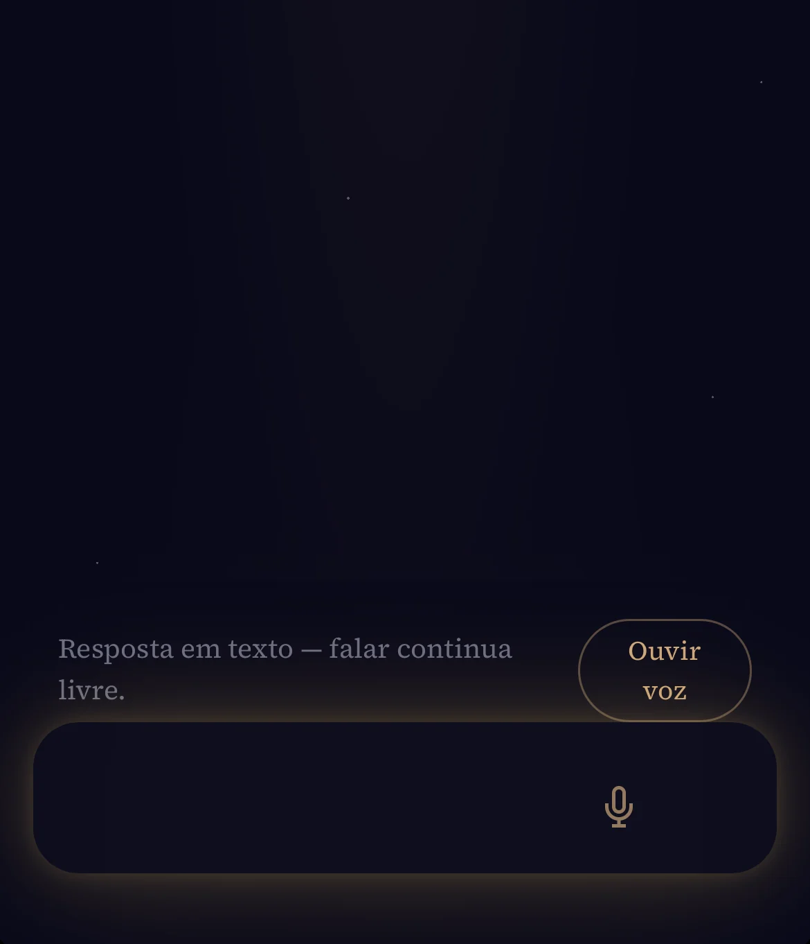 A conversa no modo Resposta em texto