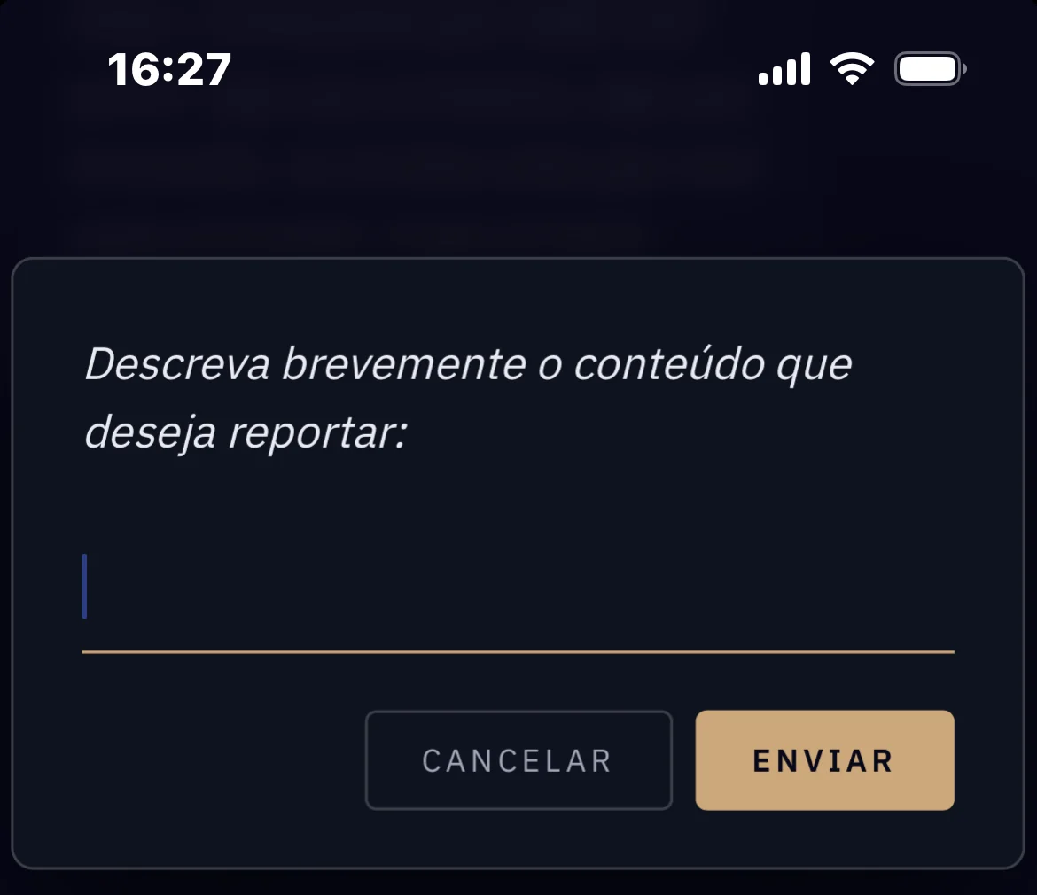 Reportar conteúdo no iPhone (b)