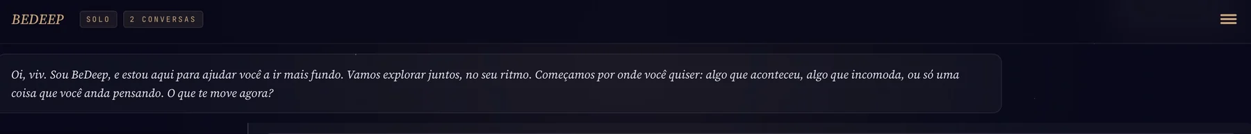 O contador de conversas no topo do chat